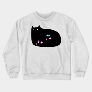 Sparkly Jewel Black Cat Crewneck Sweatshirt